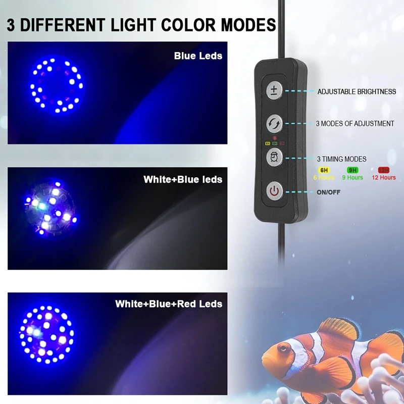 Marine Aquarium Timing - 30W 조광 가능한 해양 LED 수족관