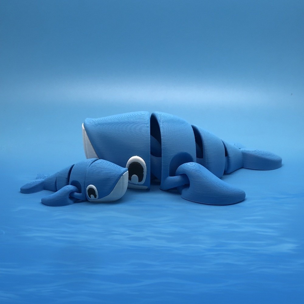 귀여운 미니 가동 관절 펭귄 피규어 3D 프린팅 고래  - Aquarium Marine Blue 리뷰 및 가격