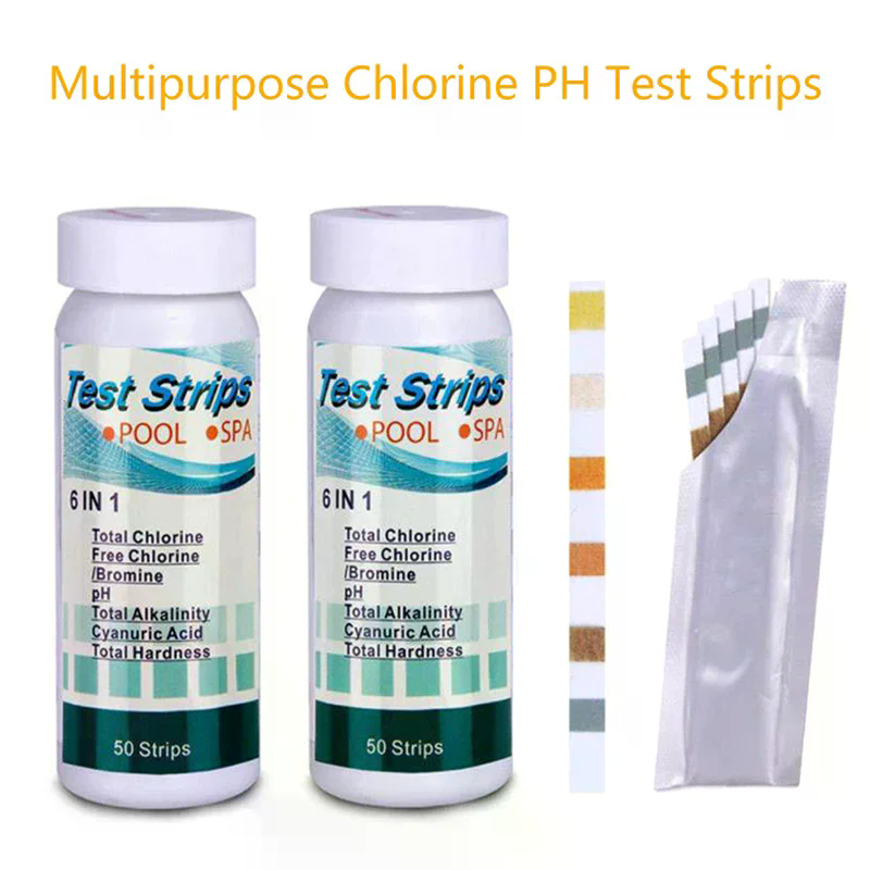 50개/병 6 in 1 다목적 염소 PH 테스트 스트립 - Marine Test Kit 리뷰 및 가격