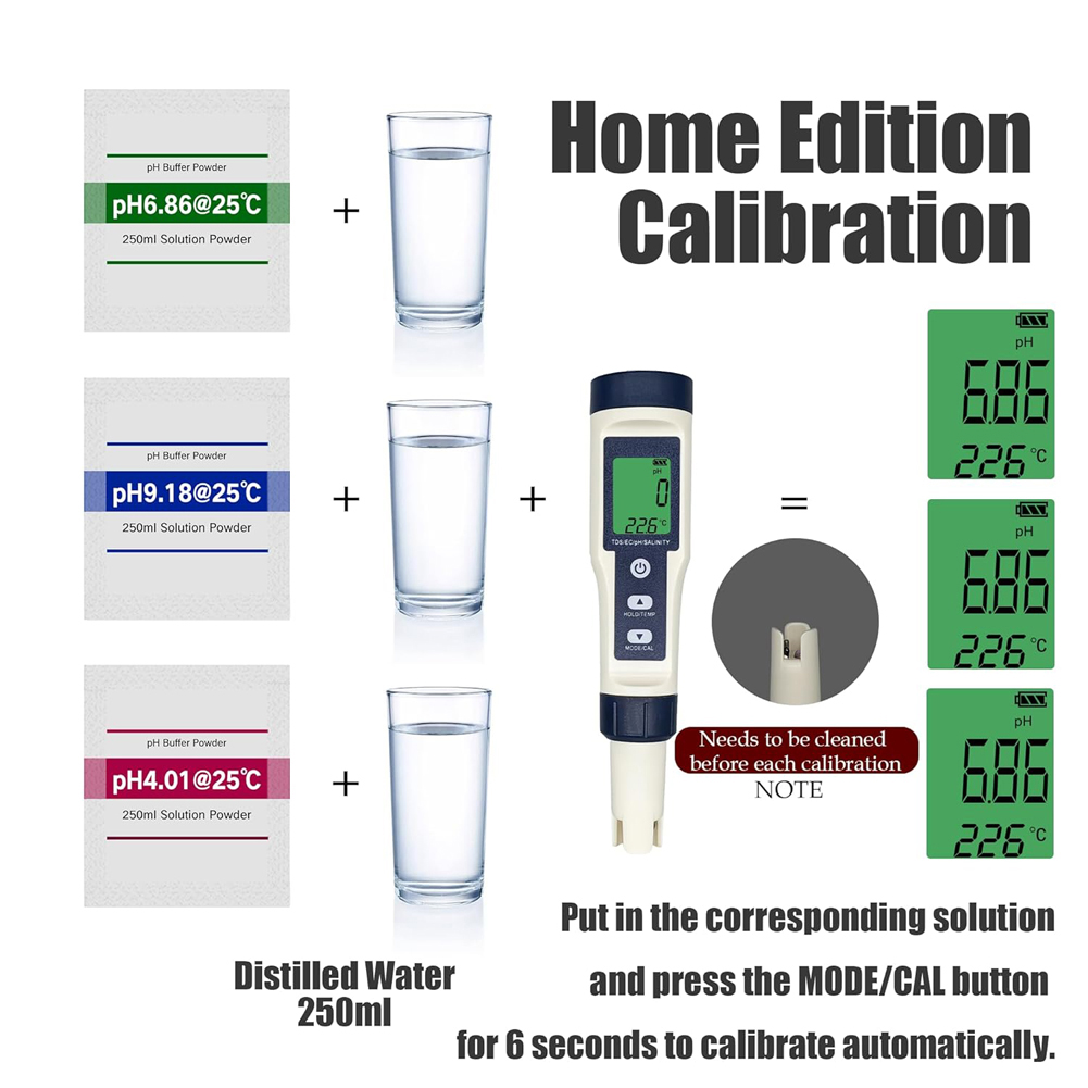 디지털 염소 측정기 PH 테스터 5 in 1 SALT/ - Marine Test Kit 리뷰 및 가격
