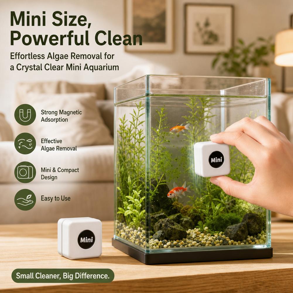 자석식 어항 유리 청소기 미니 사각형 조류 제거기 플라 - Marine Aquarium Glass Scraper 리뷰 및 가격