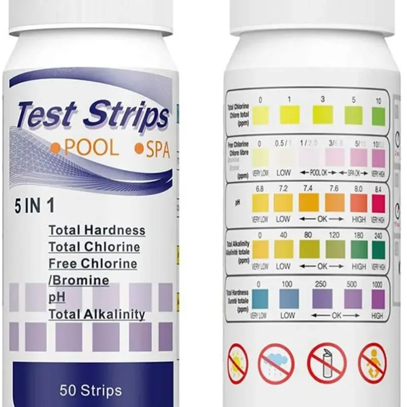 새로운 50 개/대 다목적 5 in 1 염소 PH 테스 - Marine Test Kit 리뷰 및 가격