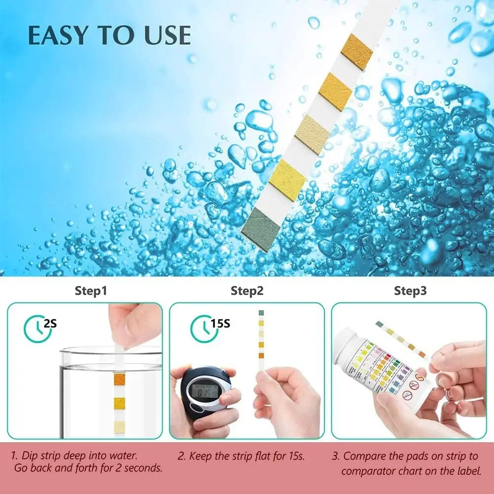 새로운 50 개/대 다목적 5 in 1 염소 PH 테스 - Marine Test Kit 리뷰 및 가격