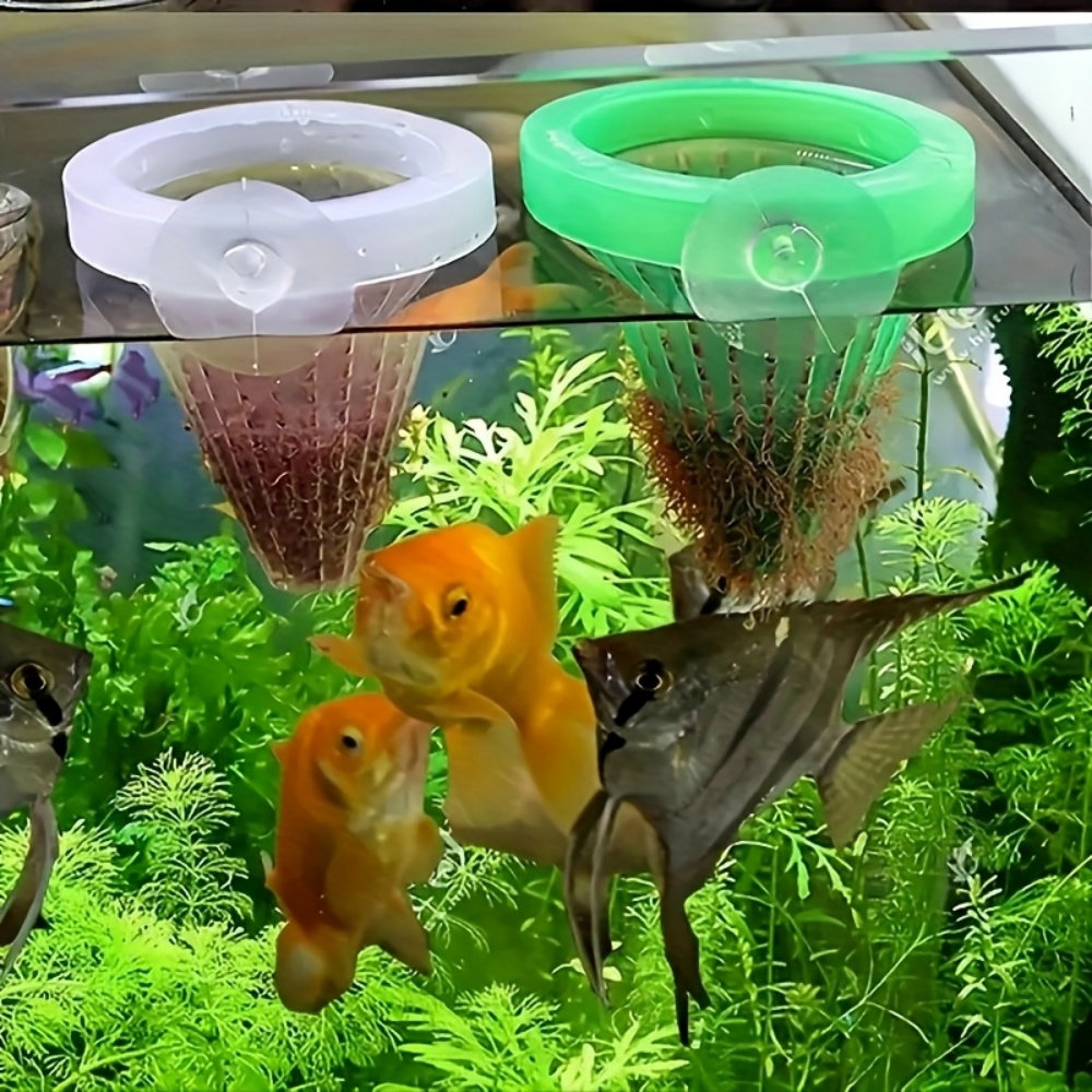 2개의 수족관 바구니형 먹이통, 생선 먹이용 콘형 펜던 - Marine Aquarium Live 리뷰 및 가격