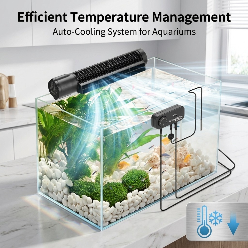 3w/4w 수족관 냉각 팬 자동 온도 조절 어항 냉각  - Marine Aquarium Temperature 리뷰 및 가격