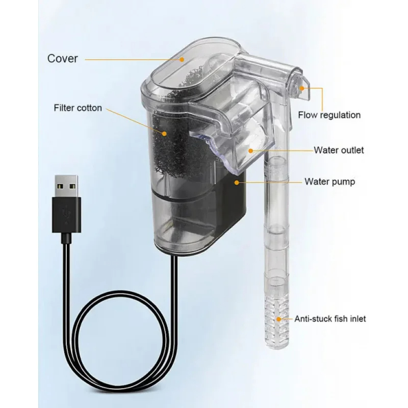 어항용 신형 서스펜디드 필터, 미니 필터, USB, 2 - Marine Aquarium Protein Skimmer 리뷰 및 가격