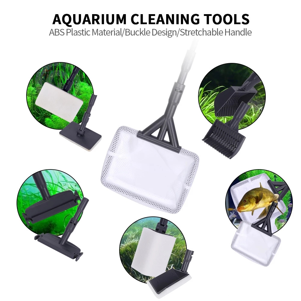 6 in 1 수족관 청소 도구 세트 수족관 집게 세트  - Marine Aquarium Glass Scraper 리뷰 및 가격