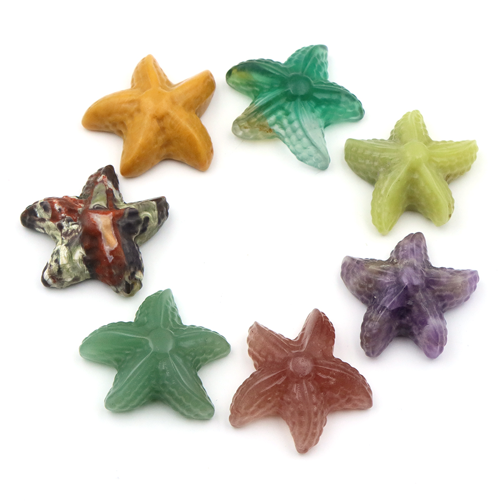 35mm 불가사리 모양 조각상 해양 동물 천연석 치유  - Aquarium Marine Fishes 리뷰 및 가격