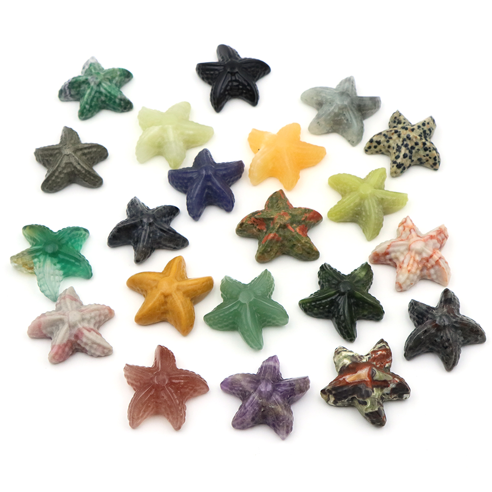 35mm 불가사리 모양 조각상 해양 동물 천연석 치유  - Aquarium Marine Fishes 리뷰 및 가격