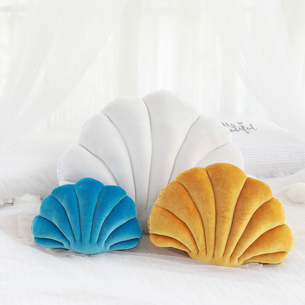 1Pcs 쉘 모양 던지기용 베개 고품질 소프트 백 쿠션 - Aquarium Marine Blue 리뷰 및 가격
